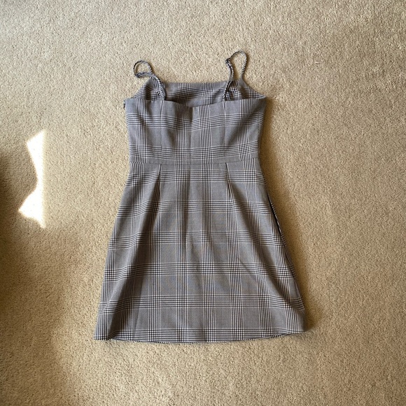 Grey Chequered Dress - Picture 3 of 4